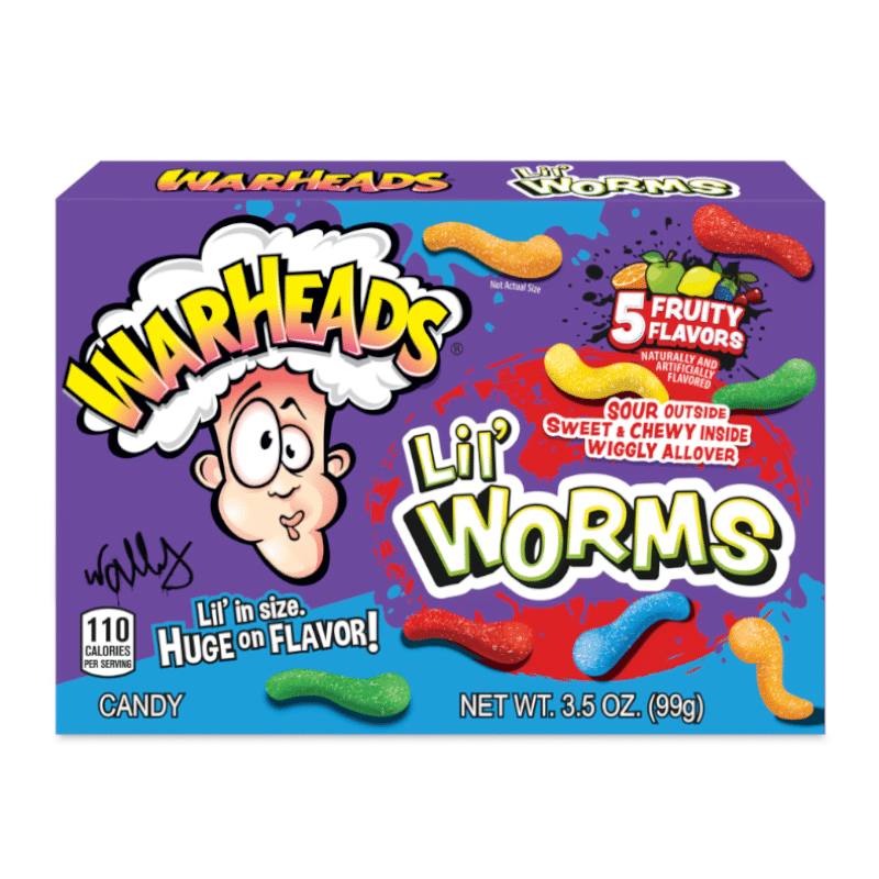 Warheads Lil Worms 99g – Saure und süße Fruchtgummis