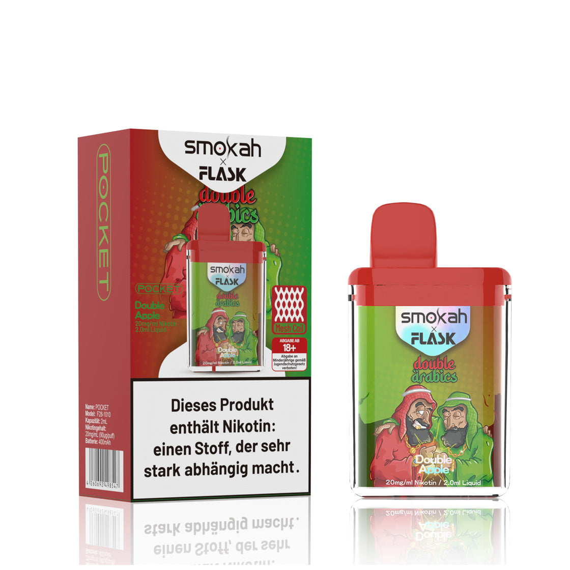 Smokah x Flask Pocket Vape: Doppel Apfel – Klassisch, doppelt so gut